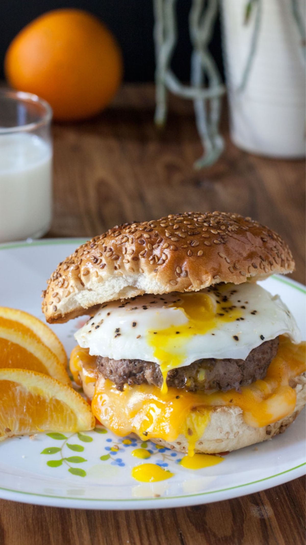 Venison breakfast sandwich.