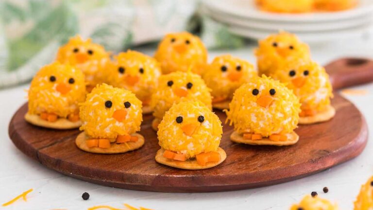 Baby chick mini cheeseballs.
