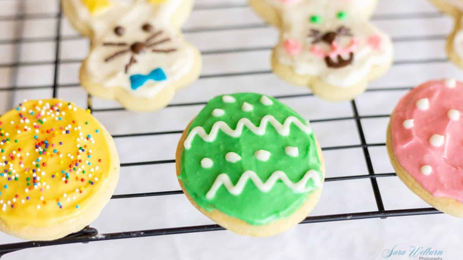 Sugar cookies on grill grate