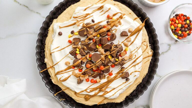 A whole chocolate peanut butter pie.