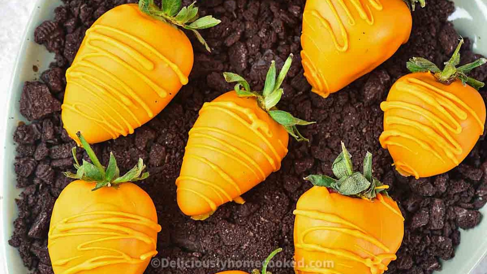Chocolate strawberry carrot close up shot,