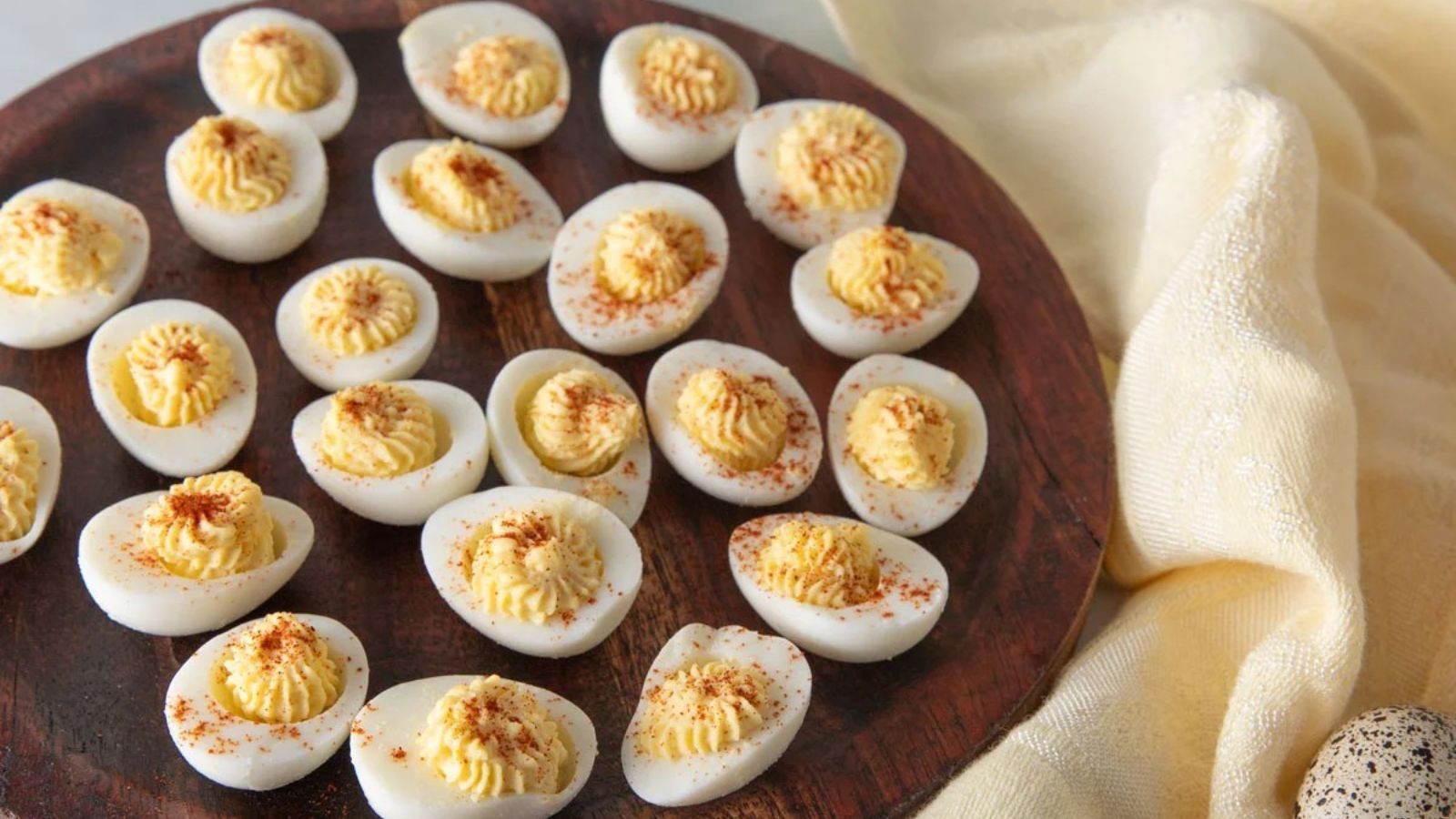 Quail eggs on a plate.