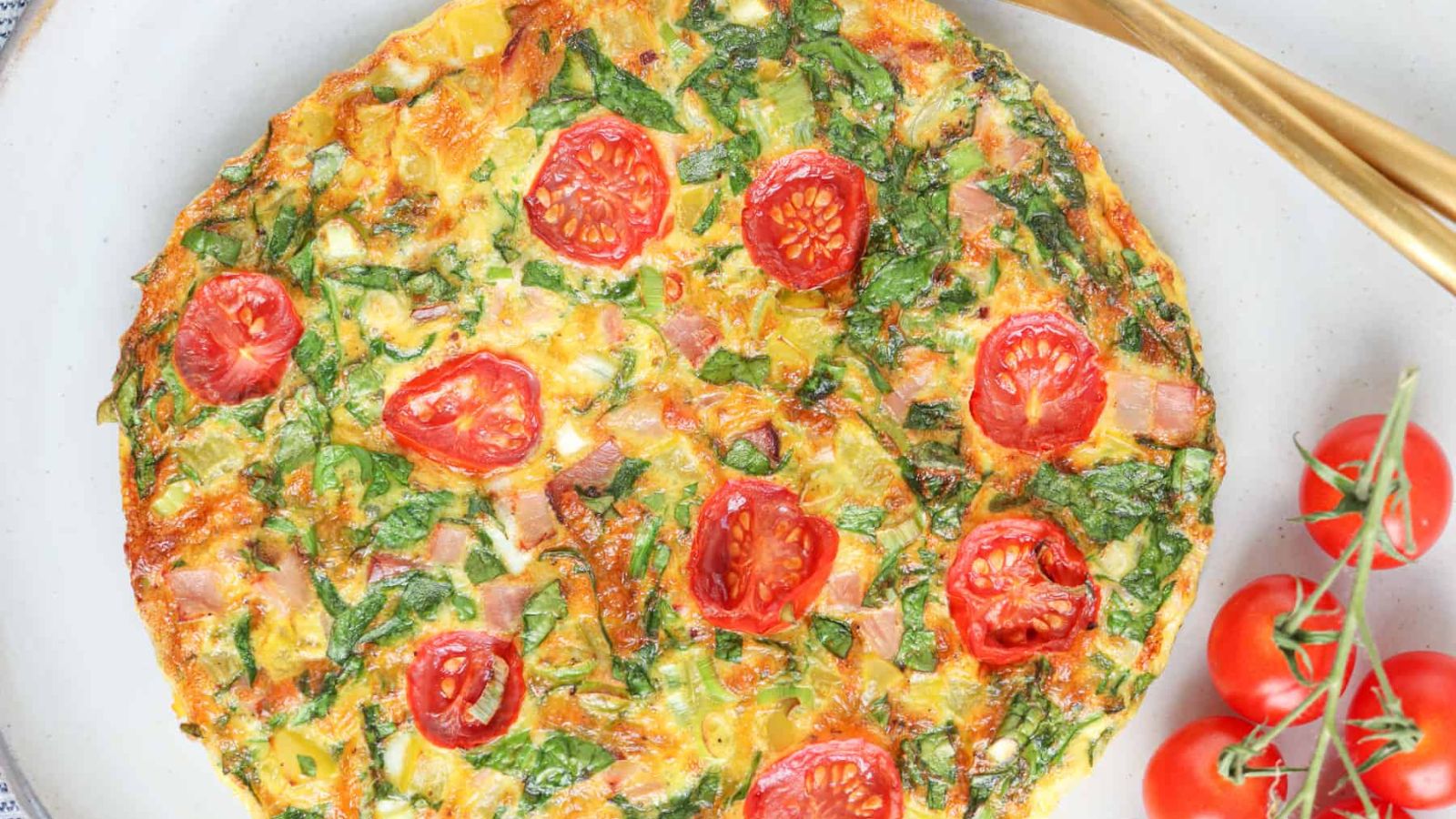 Omelette close up shot.