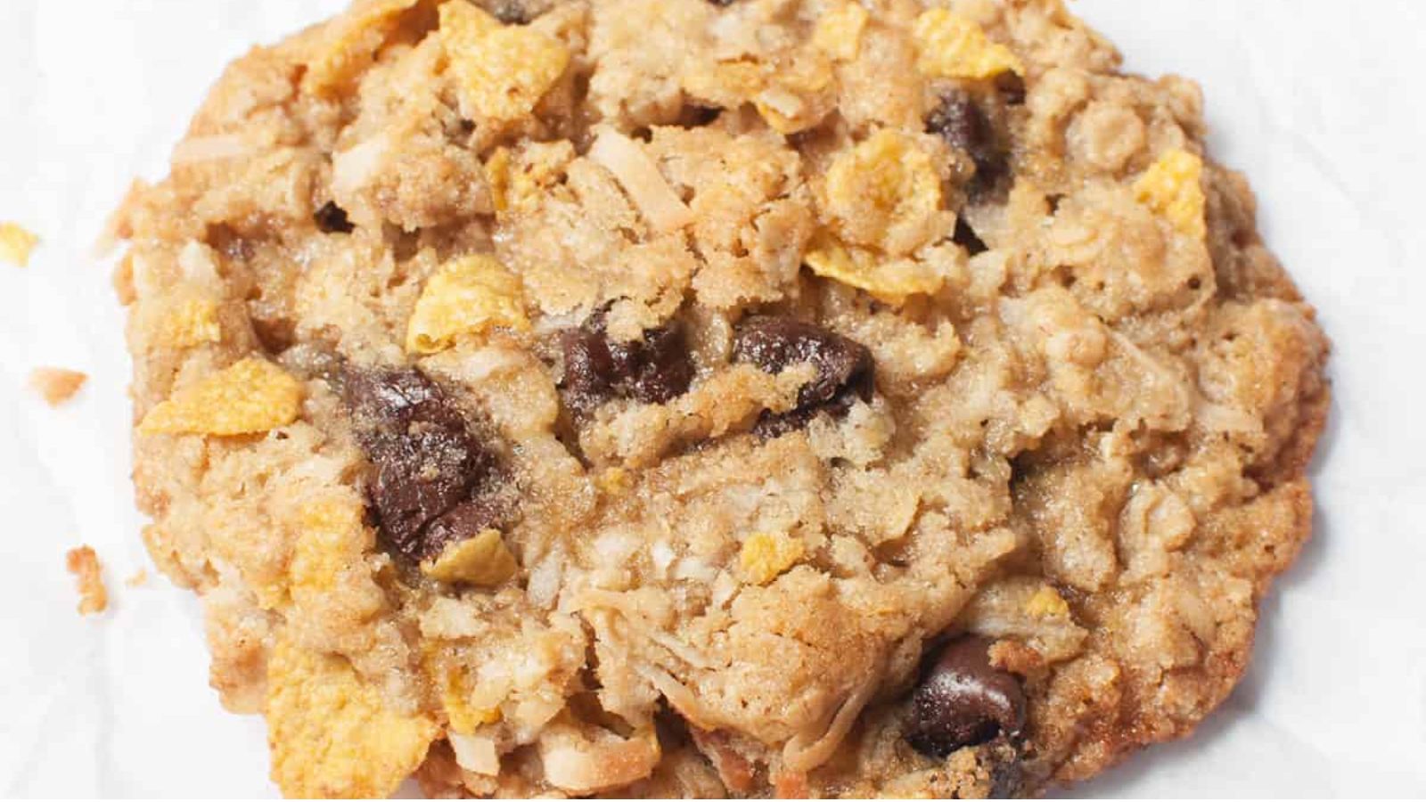 Close up shot of a cookie.