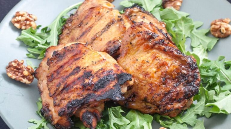 Maple chicken with veggies.