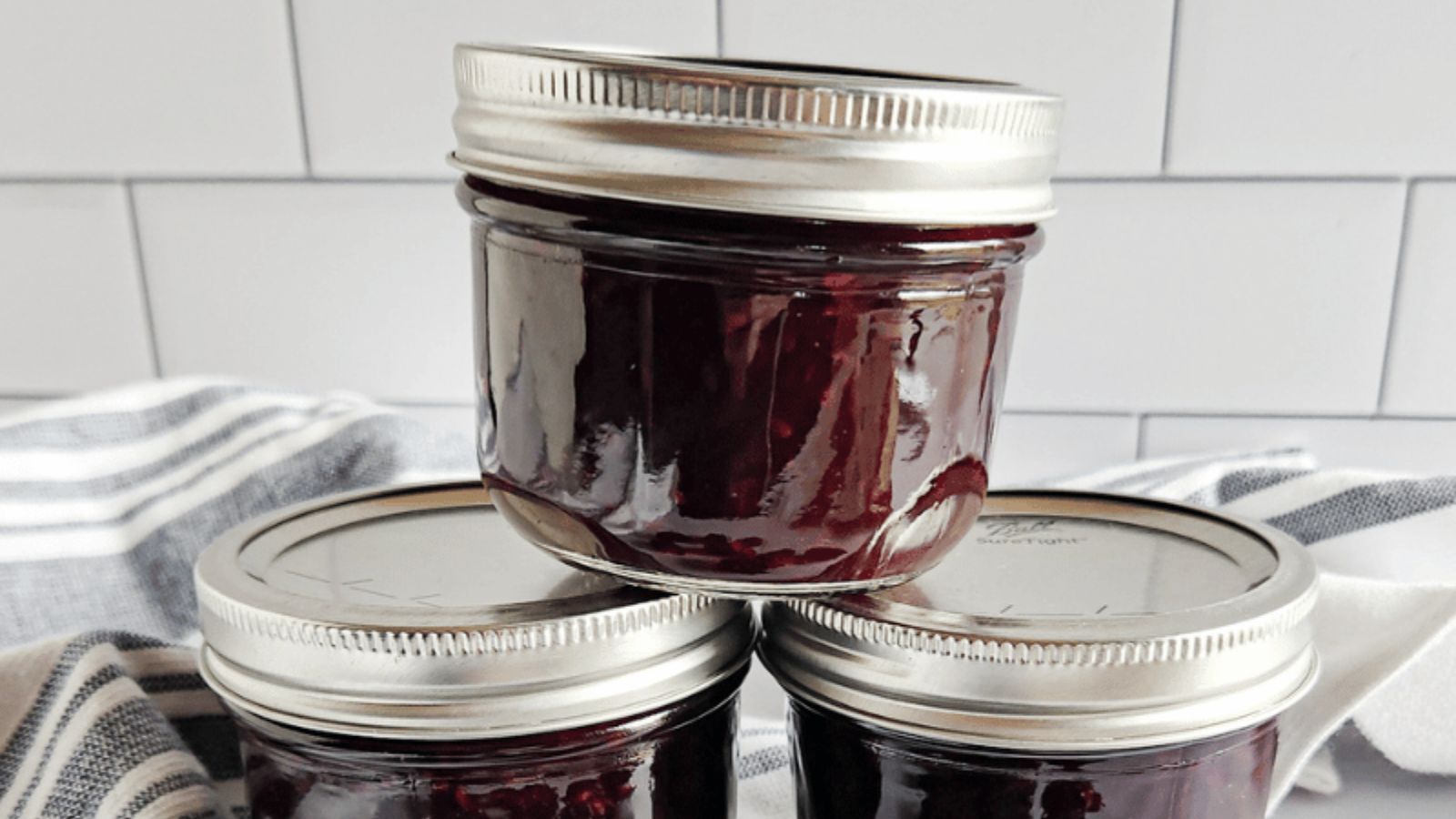 3 Jar of marionberry jam.