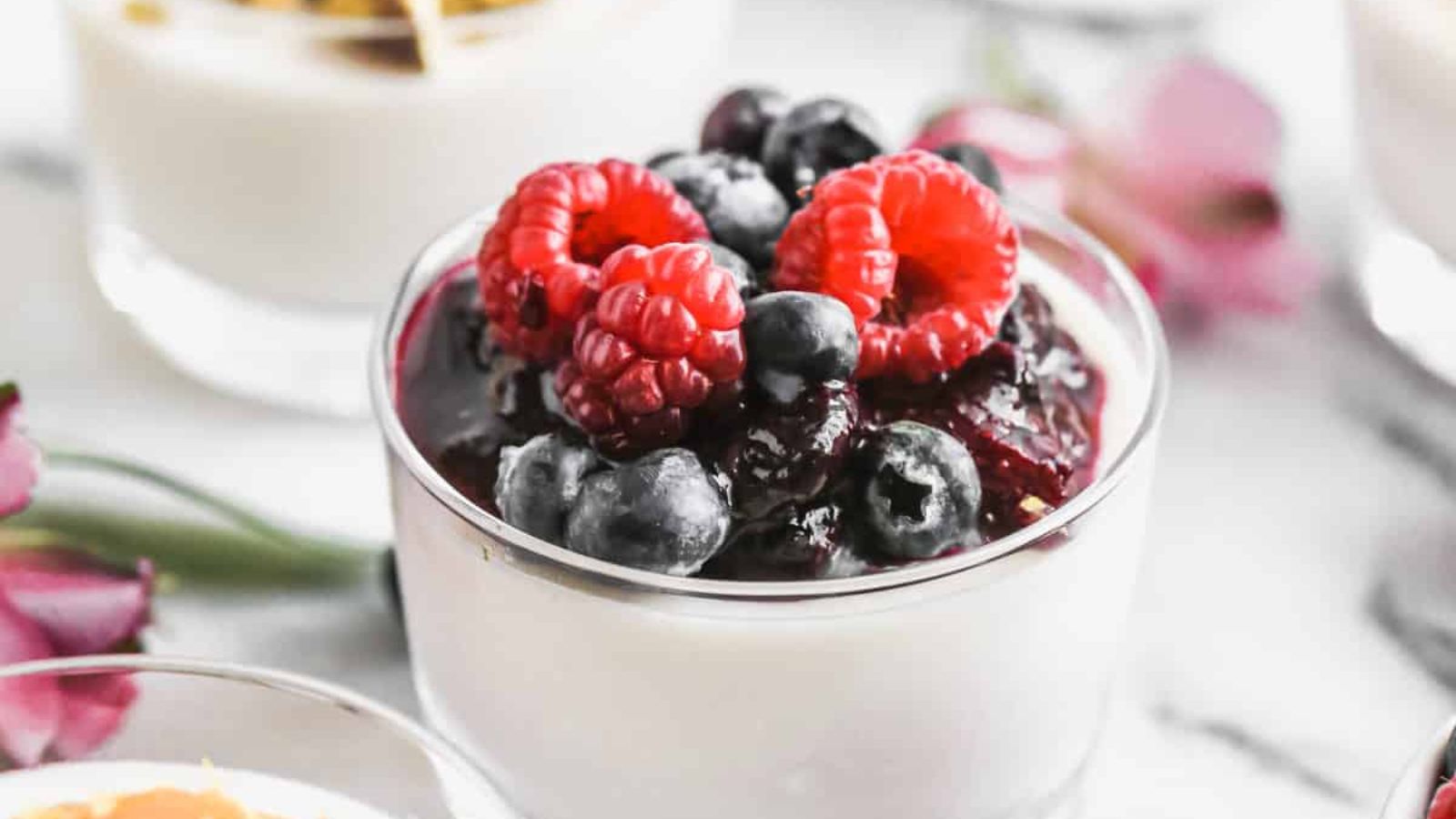 Panna Cotta in a glass.
