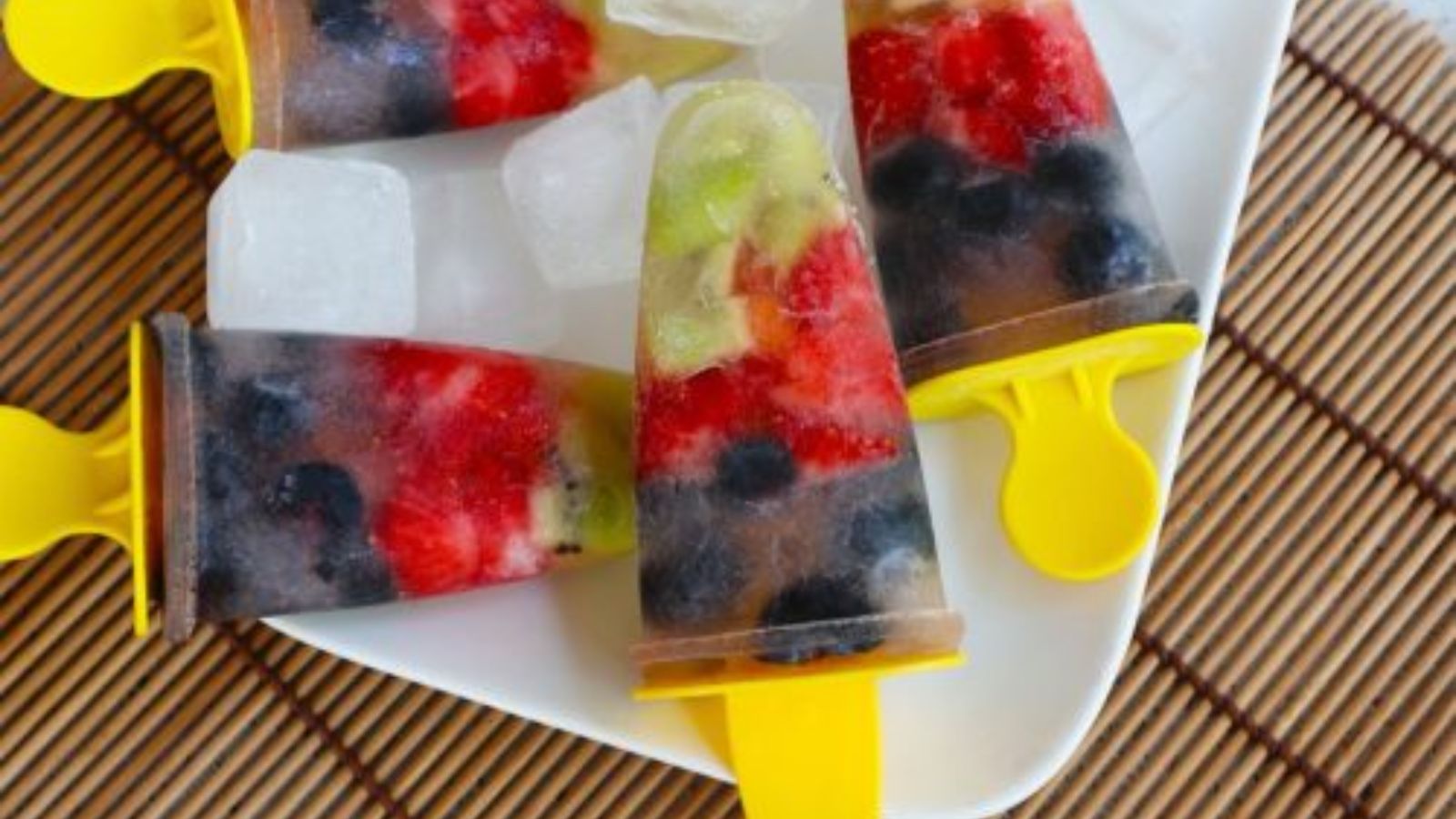 Popsicles on a plate.