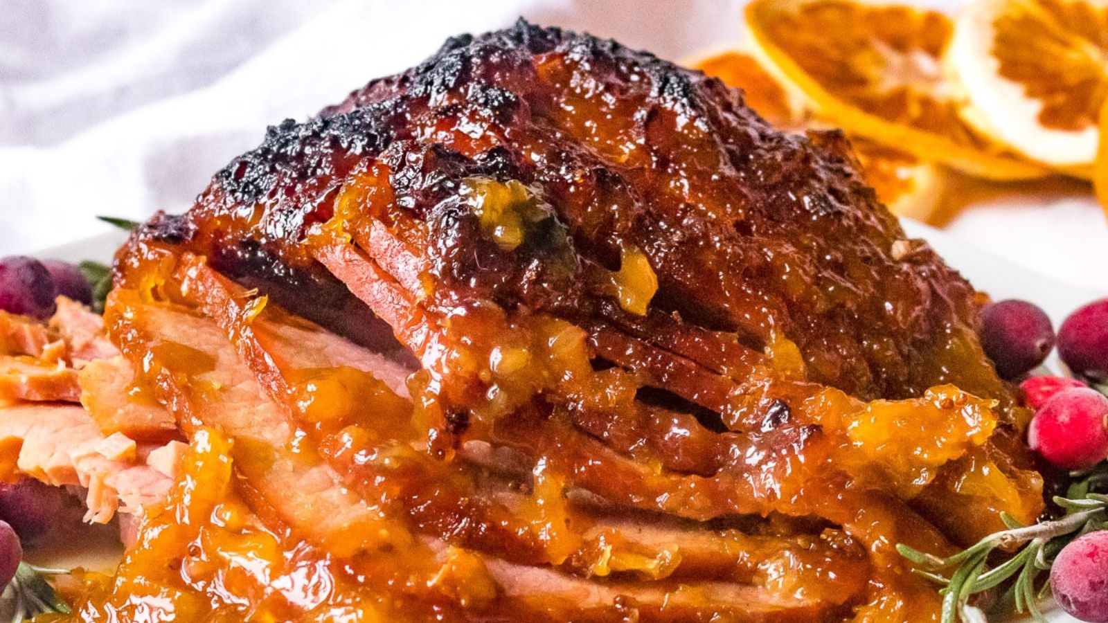 Ham Braised close up shot.