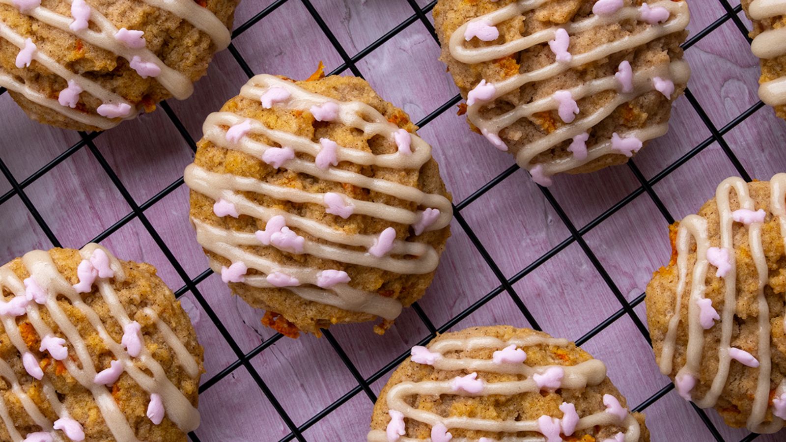 Close up shot of Carrot cookies.