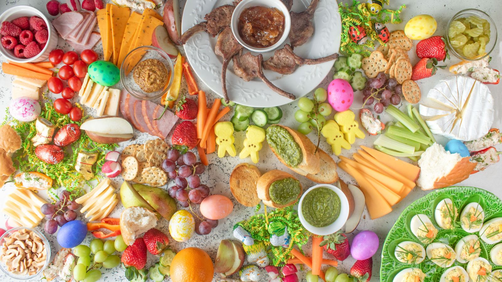 Easter charcuterie board.