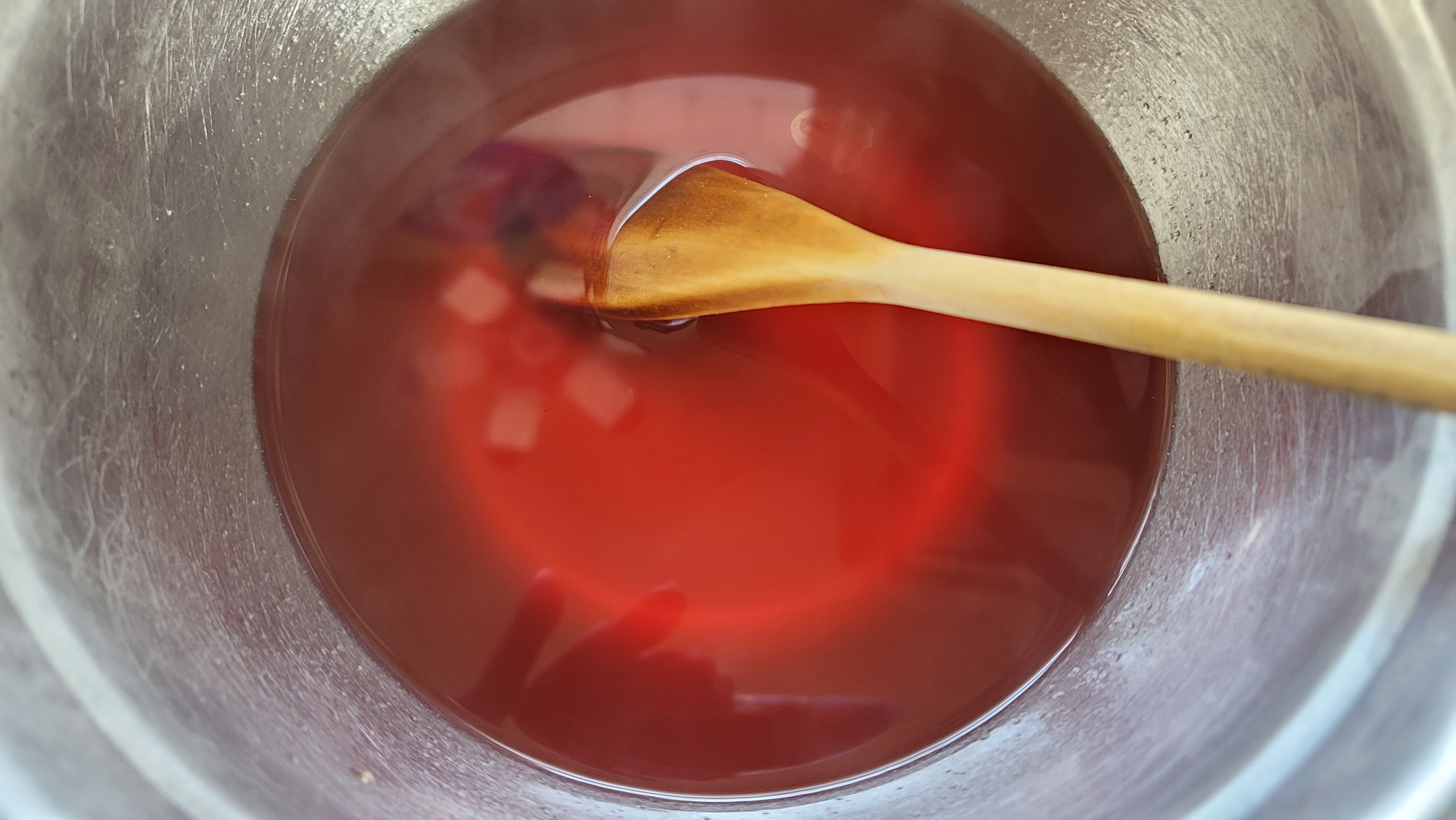 Water added to the bowl.