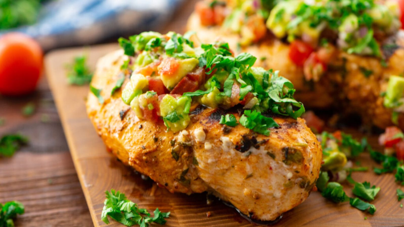 Grilled chicken with cilantro lime.
