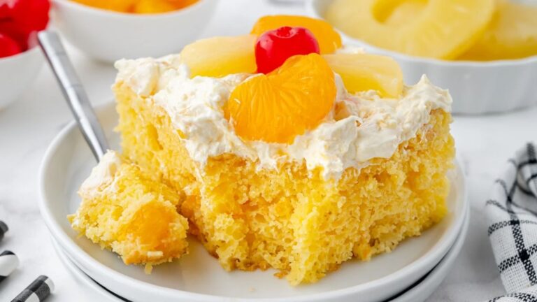 A slice of sunshine cake.