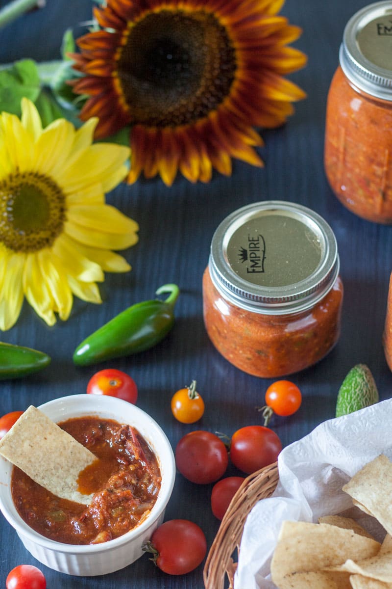 Chipotle salsa nd tortilla chips