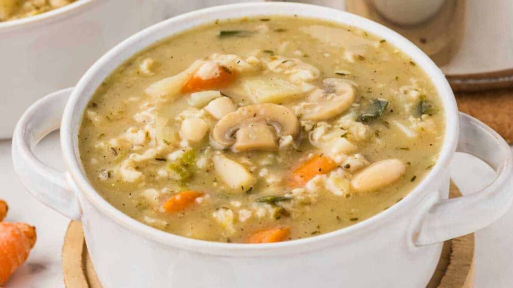 Pottage in a bowl.