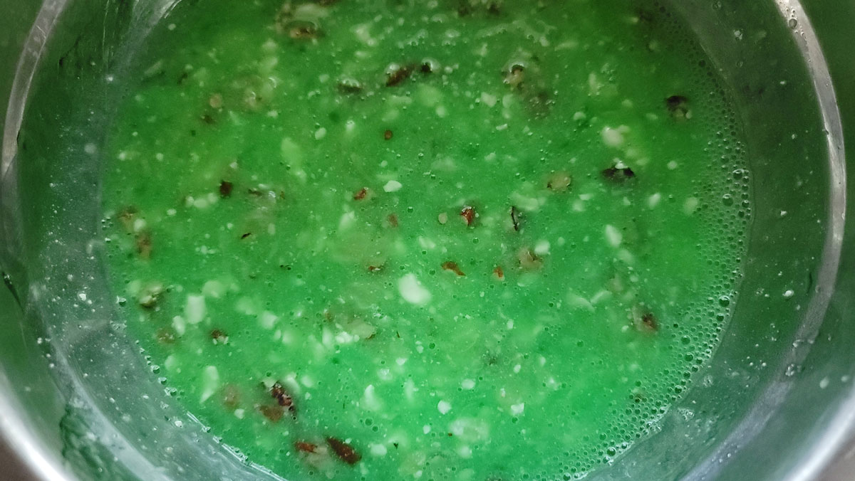 Jello mixed with the other ingredients.